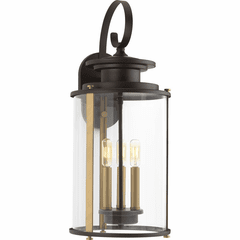 Progress Squire 3-LT Outdoor Large Wall Lantern - Antique Bronze - P560038-020