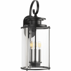 Progress Squire 3-LT Outdoor Large Wall Lantern - Black - P560038-031 Progress Squire 3-LT Outdoor Large Wall Lantern - Black - P560038-031