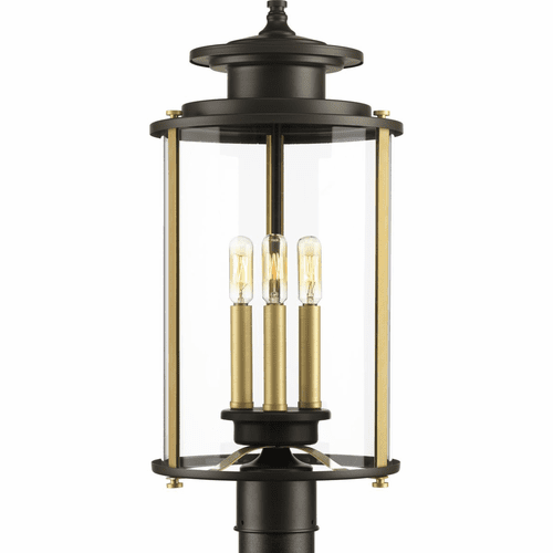 Progress Squire 3-LT Outdoor Post Lantern - Antique Bronze - P540012-020