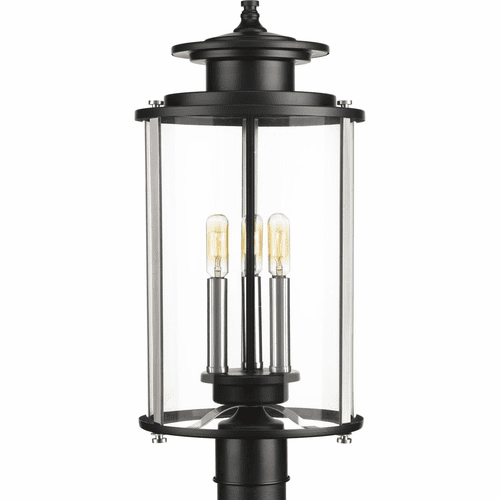 Progress Squire 3-LT Outdoor Post Lantern - Black - P540012-031