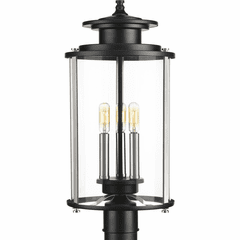 Progress Squire 3-LT Outdoor Post Lantern - Black - P540012-031