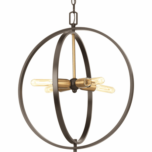 Progress Swing Collection 4-LT Medium Pendant - Antique Bronze - P5190-20