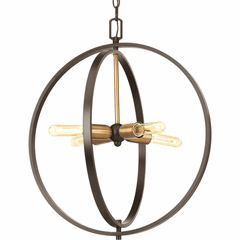 Progress Swing Collection 4-LT Medium Pendant - Antique Bronze - P5190-20