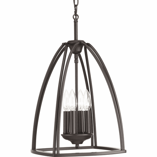 Progress Tally Collection 4-LT Foyer Pendant - Antique Bronze - P3786-20