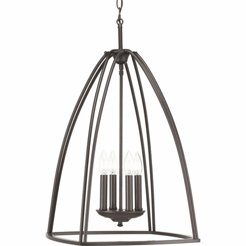 Progress Tally Collection 4-LT Foyer Pendant - Antique Bronze - P3787-20