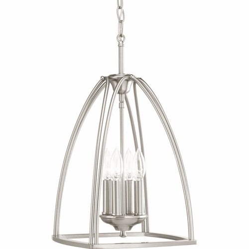 Progress Tally Collection 4-LT Foyer Pendant - Brushed Nickel - P3786-09