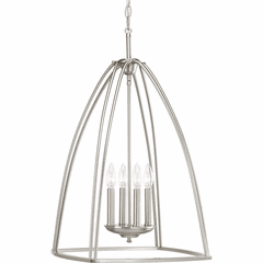 Progress Tally Collection 4-LT Foyer Pendant - Brushed Nickel - P3787-09