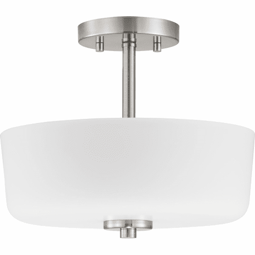 Progress Tobin 2-LT 12-1/4" Semi-Flush Convertible - Brushed Nickel - P350137-009