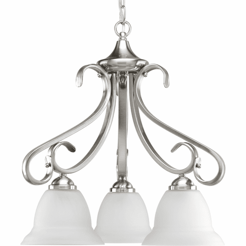 Progress Torino Collection 3-LT Chandelier - Brushed Nickel - P4405-09