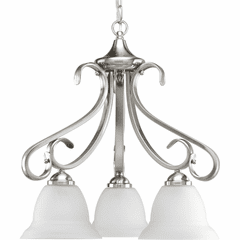 Progress Torino Collection 3-LT Chandelier - Brushed Nickel - P4405-09