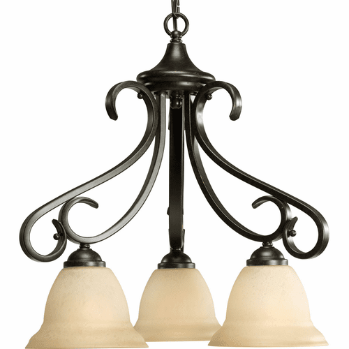 Progress Torino Collection 3-LT Chandelier - Forged Bronze - P4405-77