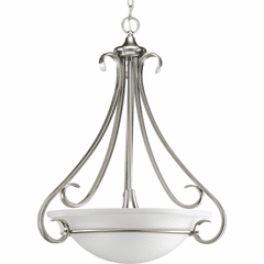 Progress Torino Collection 3-LT Foyer Pendant - Brushed Nickel - P3847-09