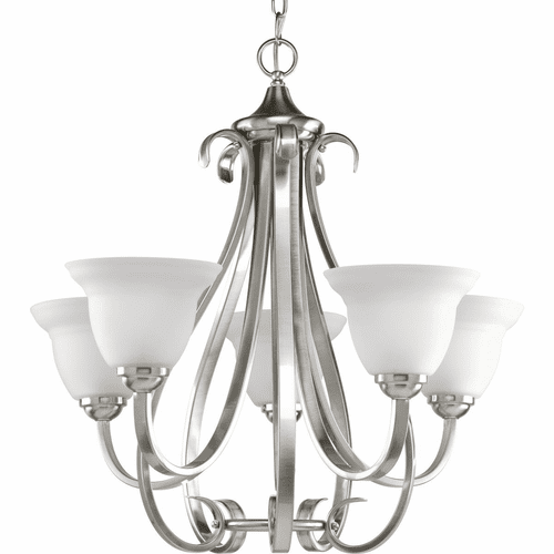 Progress Torino Collection 5-LT Chandelier - Brushed Nickel - P4416-09