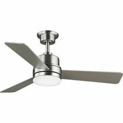 Progress Trevina II 44" 3 Blade Ceiling Fan W/LED - Brushed Nickel - P2555-0930K