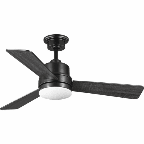 Progress Trevina II 44" 3 Blade Ceiling Fan W/LED Light - Black - P2555-3130K