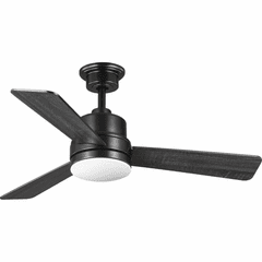 Progress Trevina II 44" 3 Blade Ceiling Fan W/LED Light - Black - P2555-3130K