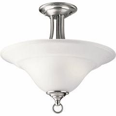 Progress Trinity Collection 2-LT 16" Semi-Flush - Brushed Nickel - P3473-09