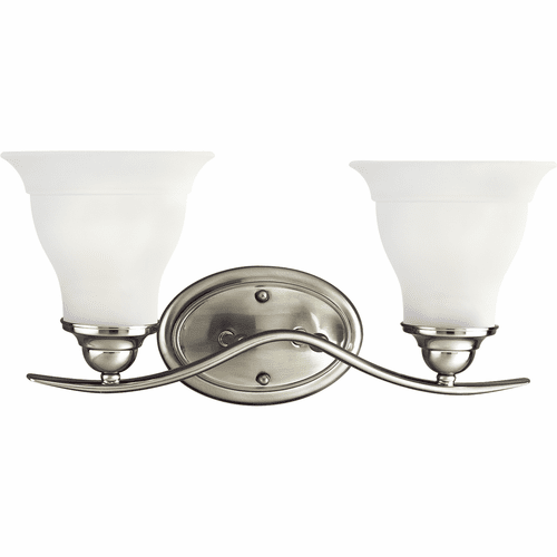 Progress Trinity Collection 2-LT Bath Vanity - Brushed Nickel - P3191-09