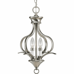 Progress Trinity Collection 2-LT Foyer Pendant - Brushed Nickel - P3806-09 Progress Trinity Collection 2-LT Foyer Pendant - Brushed Nickel - P3806-09