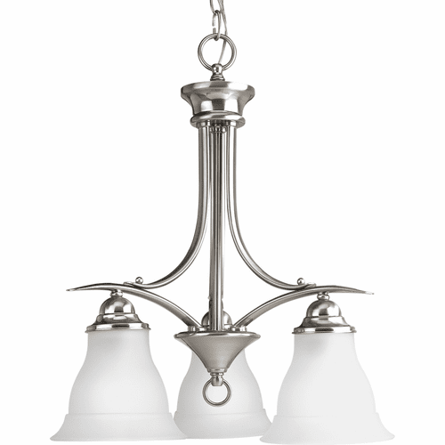 Progress Trinity Collection 3-LT Chandelier - Brushed Nickel - P4324-09