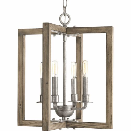 Progress Turnbury Collection 4-LT Chandelier - Galvanized Finish - P4760-141