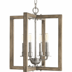 Progress Turnbury Collection 4-LT Chandelier - Galvanized Finish - P4760-141