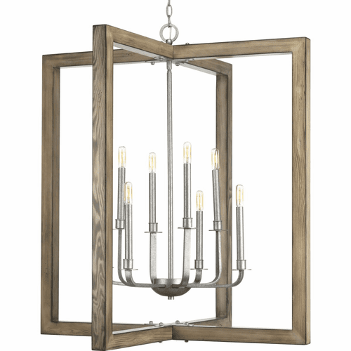 Progress Turnbury Collection 8-LT chandelier - Galvanized Finish - P4763-141