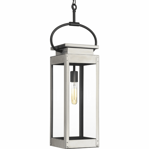 Progress Union Square 1-LT Outdoor hanging lantern - Stainless Steel - P550018-135