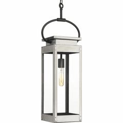 Progress Union Square 1-LT Outdoor hanging lantern - Stainless Steel - P550018-135 Progress Union Square 1-LT Outdoor hanging lantern - Stainless Steel - P550018-135