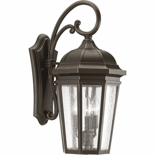Progress Verdae 3-LT Outdoor Large Wall-Lantern - Antique Bronze - P560016-020