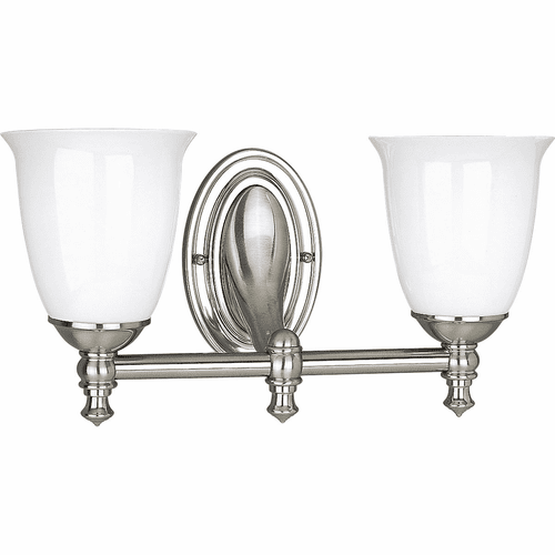 Progress Victorian Collection 2-LT Bath Vanity - Brushed Nickel - P3028-09