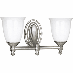 Progress Victorian Collection 2-LT Bath Vanity - Brushed Nickel - P3028-09