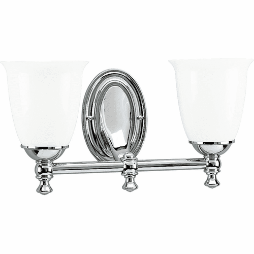 Progress Victorian Collection 2-LT Bath Vanity - Polished Chrome - P3028-15