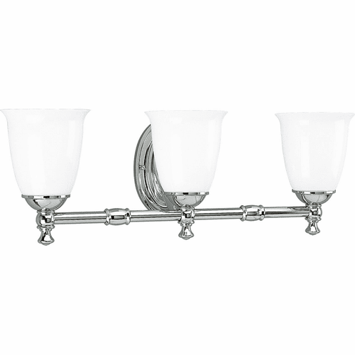 Progress Victorian Collection 3-LT Bath Vanity - Polished Chrome - P3029-15