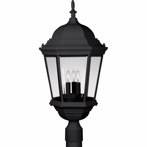 Progress Welbourne 3-LT Outdoor Post Lantern - Textured Black - P5483-31