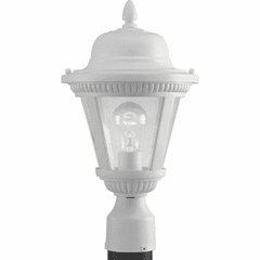Progress Westport 1-LT Outdoor Small Post Lantern - White - P5445-30