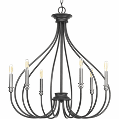 Progress Whisp Collection 6-LT Chandelier - Graphite - P400030-143