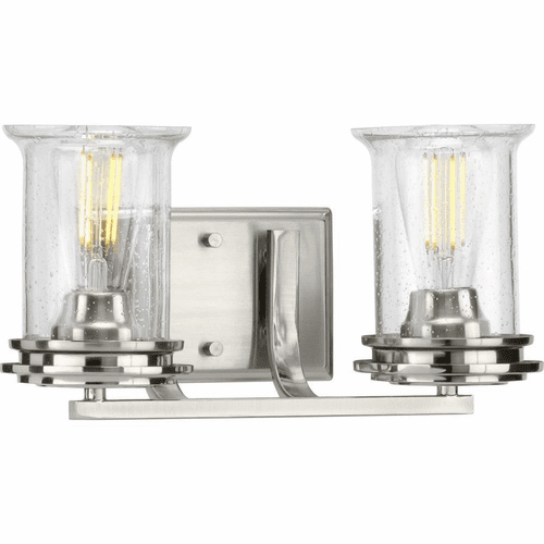 Progress Winslett 2-Light 60W Bath Vanity - Brushed Nickel - P300273-009