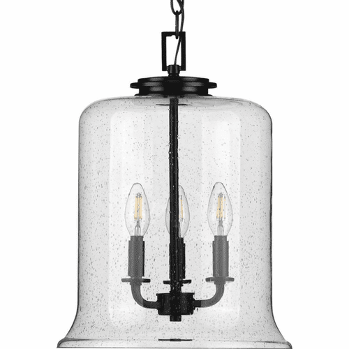 Progress Winslett 3-Light 60W Pendant - Black - P500239-031