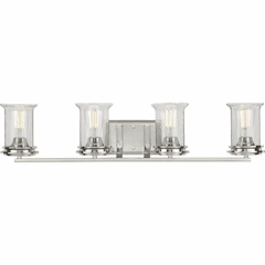 Progress Winslett 4-Light 60W Bath Vanity - Brushed Nickel - P300275-009