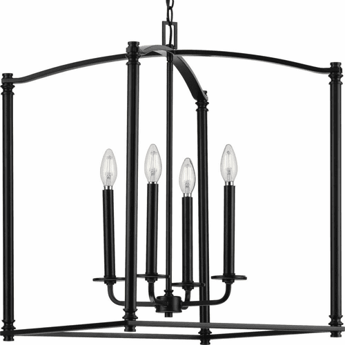 Progress Winslett 4-Light 60W Foyer Light - Black - P500240-031