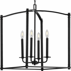 Progress Winslett 4-Light 60W Foyer Light - Black - P500240-031