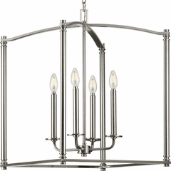 Progress Winslett 4-Light 60W Foyer Light - Brushed Nickel - P500240-009