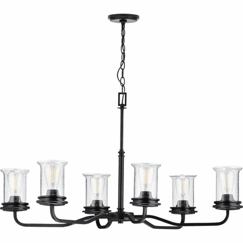 Progress Winslett 6-Light 60W Chandelier - Black - P400207-031