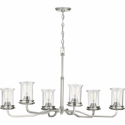 Progress Winslett 6-Light 60W Chandelier - Brushed Nickel - P400207-009