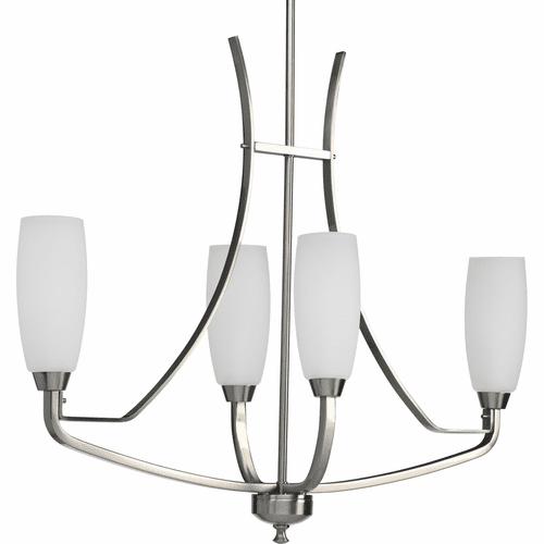 Progress Wisten Collection 4-LT Chandelier - Brushed Nickel - P4435-09