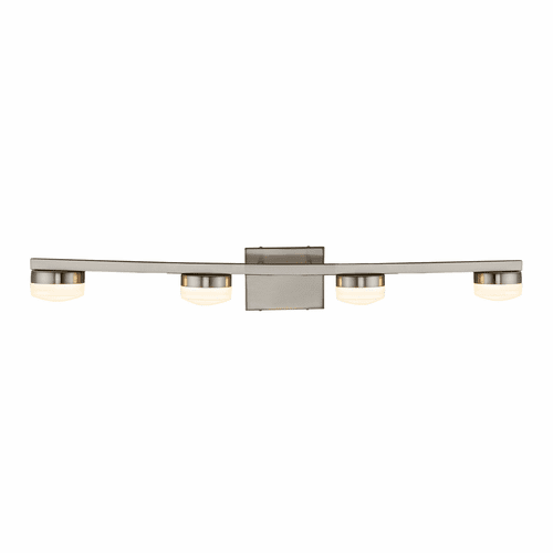 Puck 2-Light LED Bath Bar - Brushed Nickel - FSN-8994-OPAL-NCKL