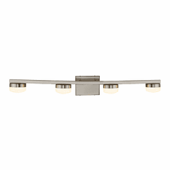Puck 2-Light LED Bath Bar - Brushed Nickel - FSN-8994-OPAL-NCKL Puck 2-Light LED Bath Bar - Brushed Nickel - FSN-8994-OPAL-NCKL