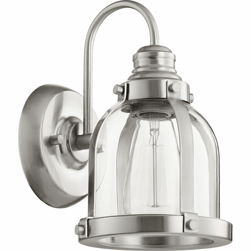 Quorum 1-LT Banded Dome Wall Mount - Satin Nickel - 586-1-65