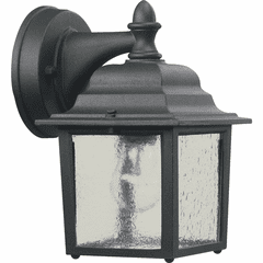 Quorum 1-LT Box Outdoor Wall Lantern - Black - 793-15